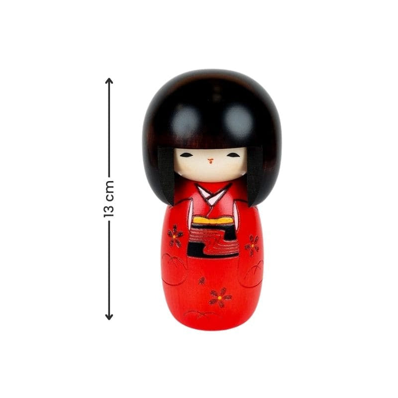 Czerwona lalka Kokeshi