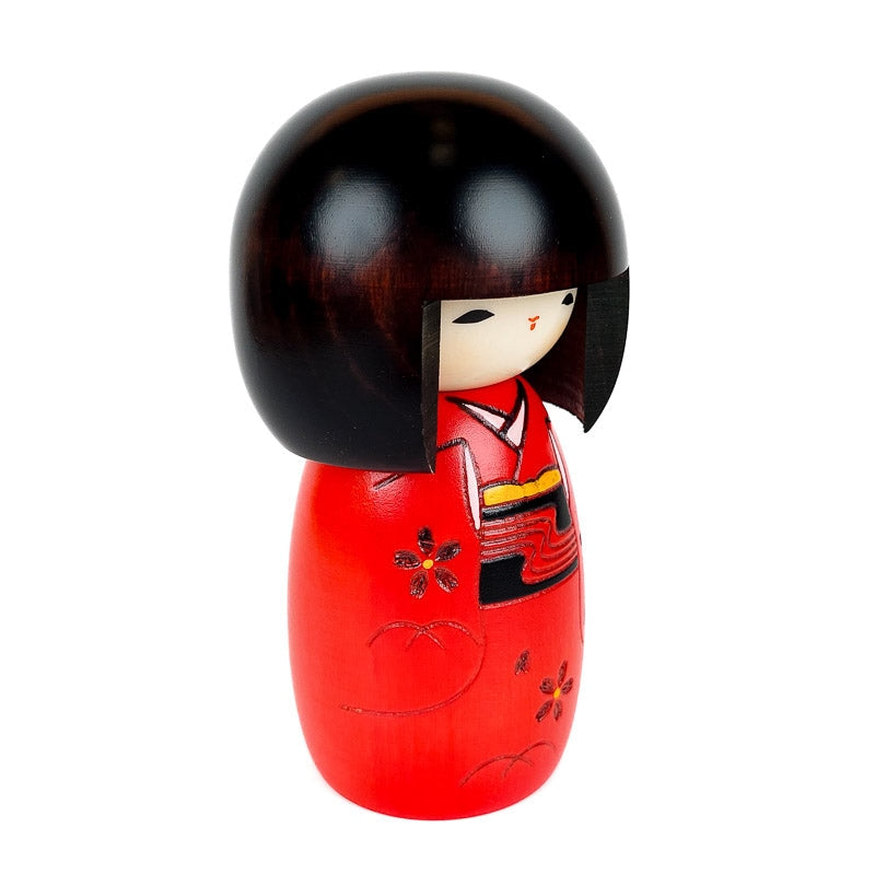 Czerwona lalka Kokeshi