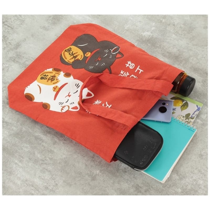 Czerwona torba na ramię Maneki Neko Shōfuku