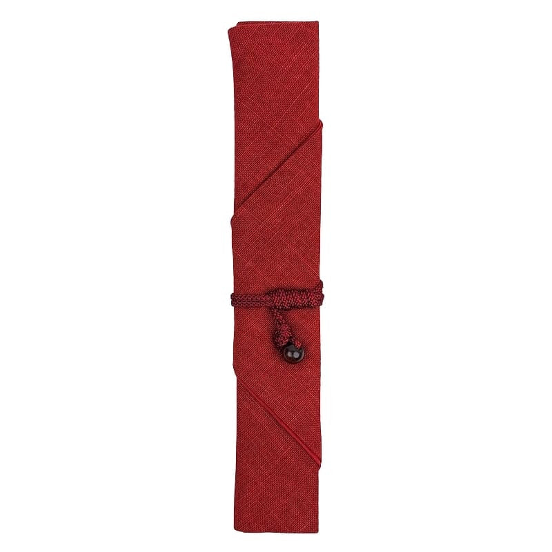 Czerwone etui na japońskie pałeczki