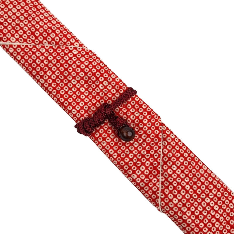 Czerwone etui na japońskie pałeczki Kanoko