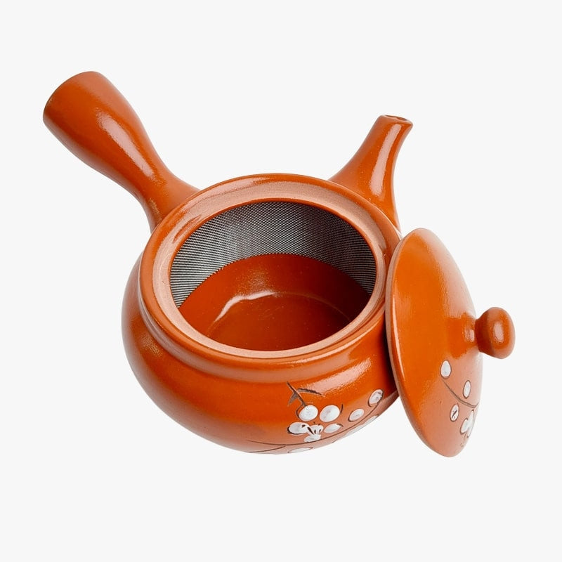 Czerwony japoński czajniczek Kyusu