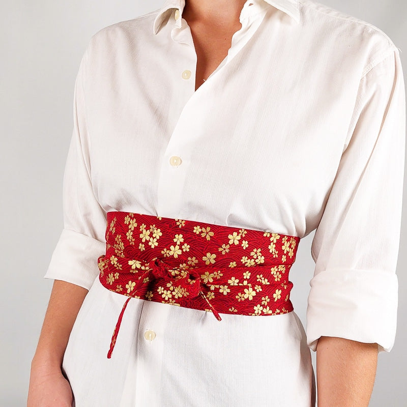 Czerwony pas obi Sakura S