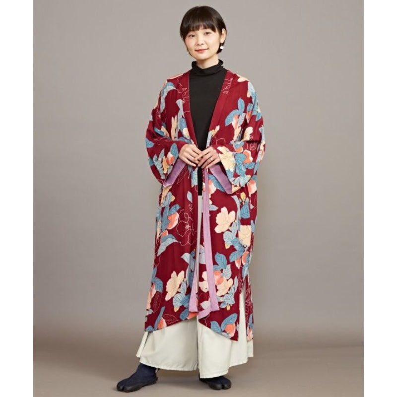 Damska kurtka kimono w kwiaty Uniwersalny rozmiar