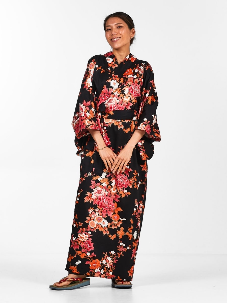 Damskie japońskie kimono Sakura to Botan Uniwersalny rozmiar