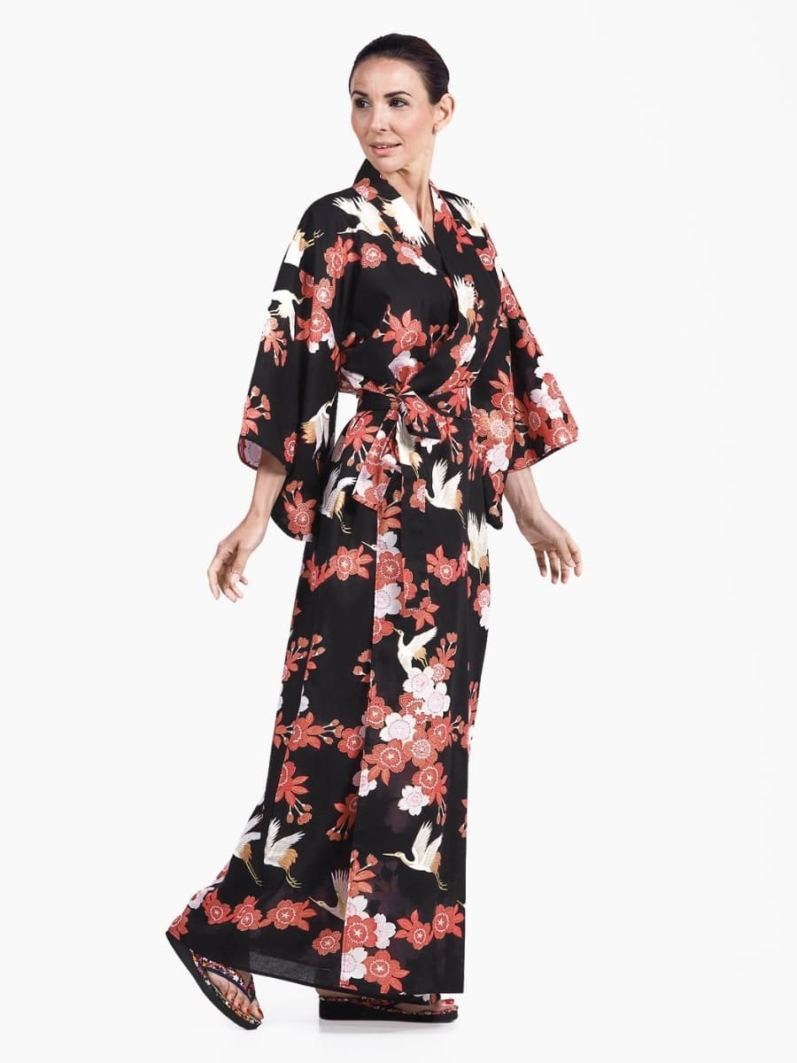 Damskie Yukata Kimono Tsuru to Ouka S