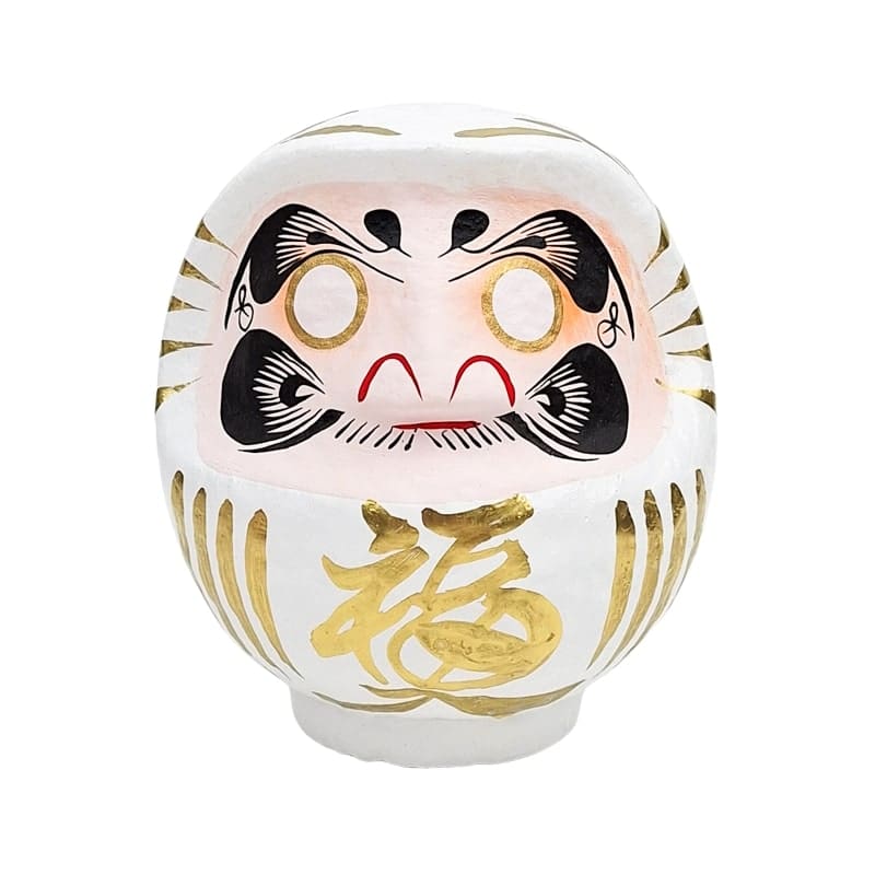 Daruma japońska biała od 9 do 15 cm