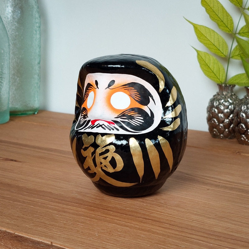 Duża czarna Daruma 12 i 15 cm
