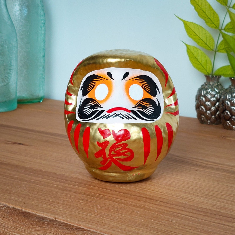 Duża złota Daruma 12 i 15 cm