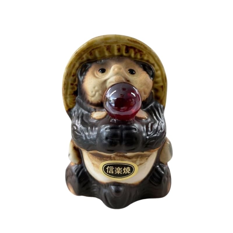 Figurka Tanuki z Czerwoną Perłą