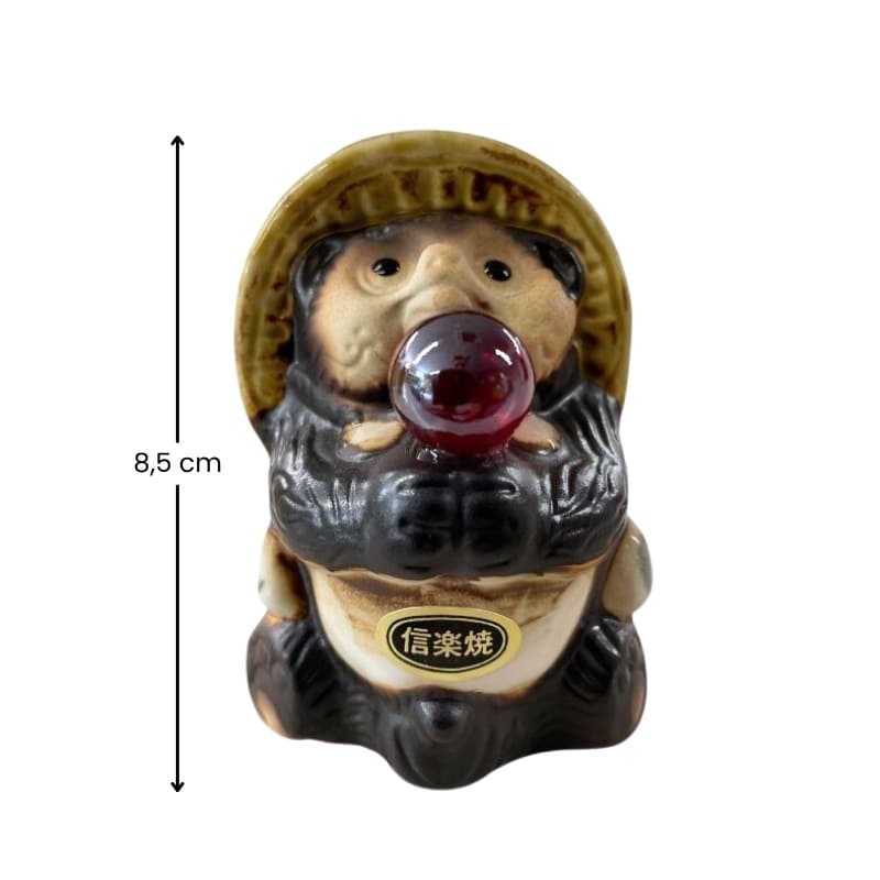 Figurka Tanuki z Czerwoną Perłą