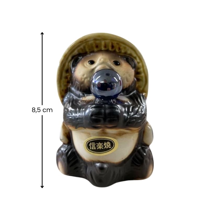 Figurka Tanuki z Niebieską Perłą
