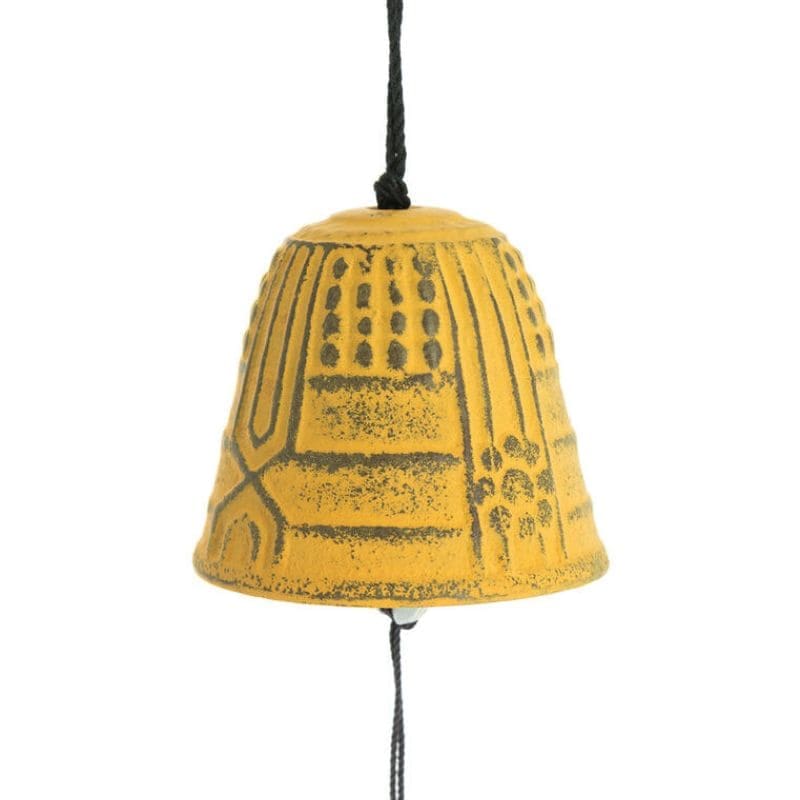 Furin Iwachu Gong japoński żółty 4,5 cm