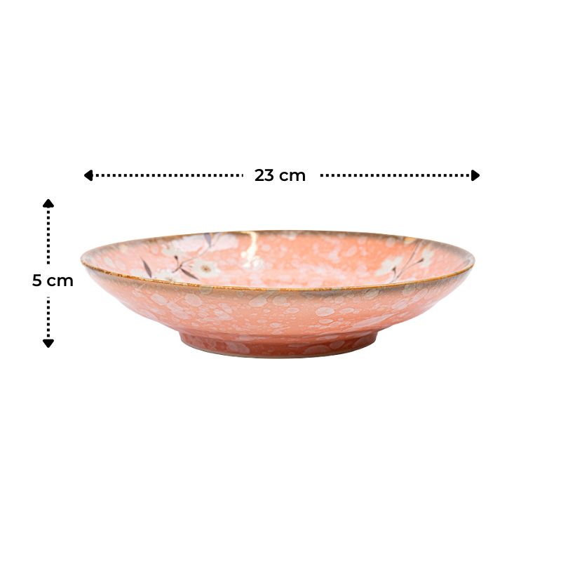 Głęboki Talerz Japoński Różowa Sakura