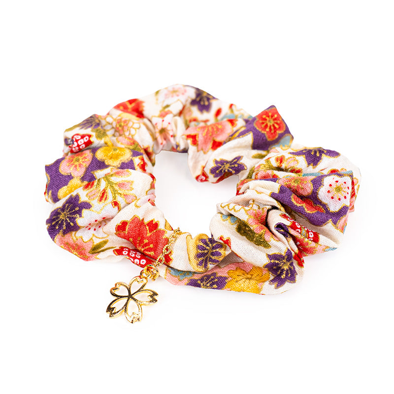 Gumka Scrunchie Japońska Biała