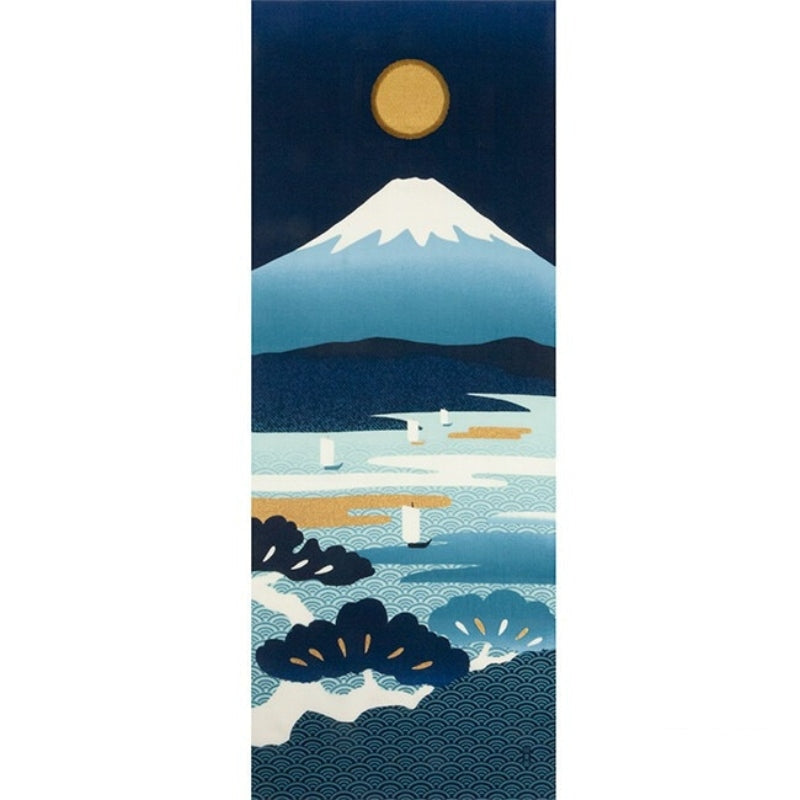 Indigo Fuji Japanese Tenugui