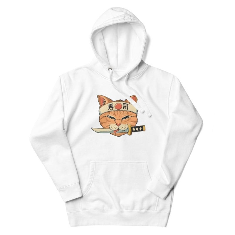 Japońska bluza Neko Sushi Katana S / Blanc