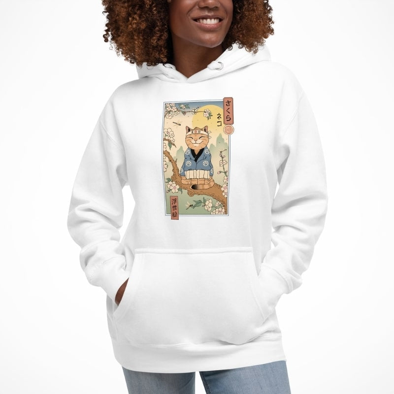 Japońska bluza Ukiyo e Neko Sakura
