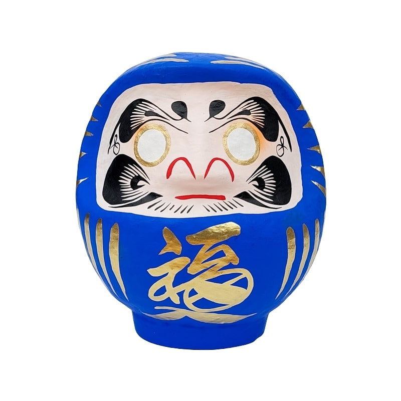 Japońska Daruma niebieska od 9 do 15 cm