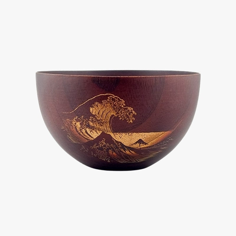 Japońska drewniana miska Kanagawa