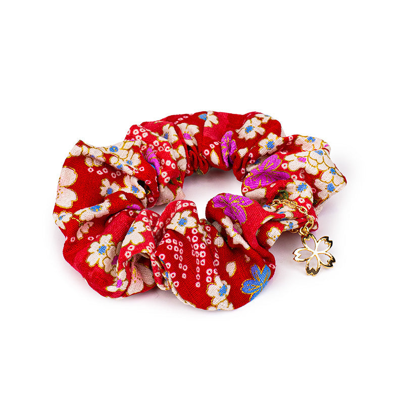 Japońska Gumka Scrunchie - Kwiatowa
