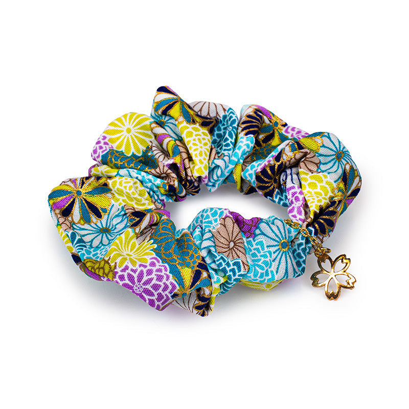 Japońska Gumka Scrunchie - Niebieska