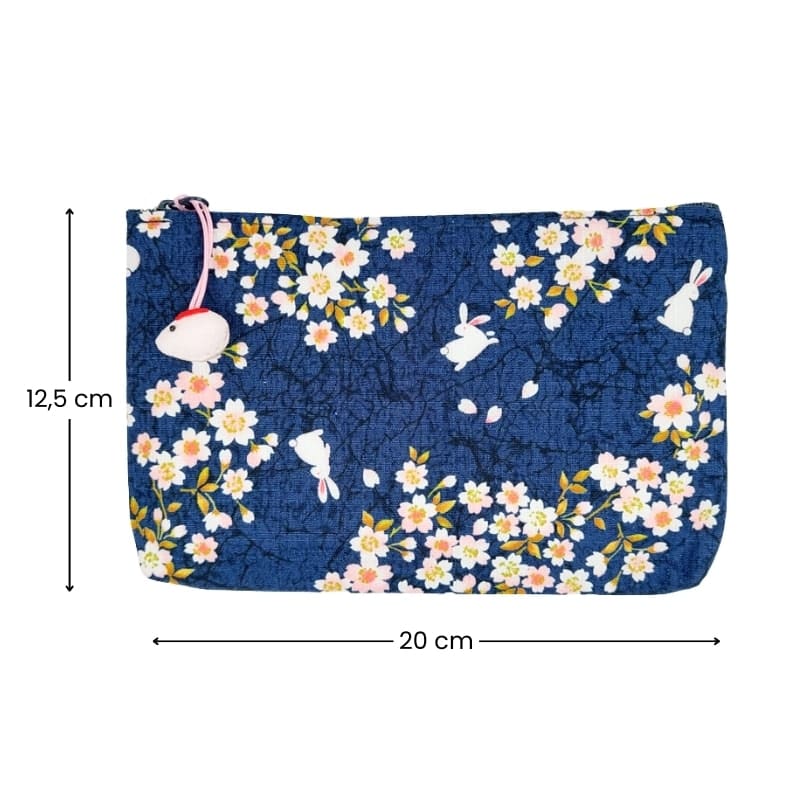 Japońska kopertówka Usagi Sakura niebieska