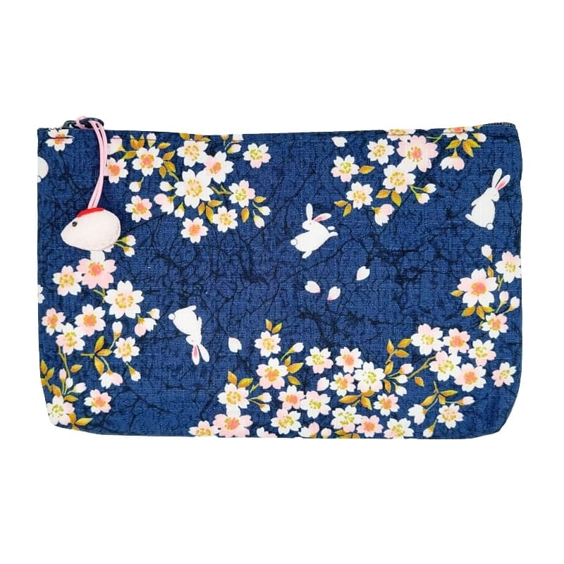 Japońska kopertówka Usagi Sakura niebieska