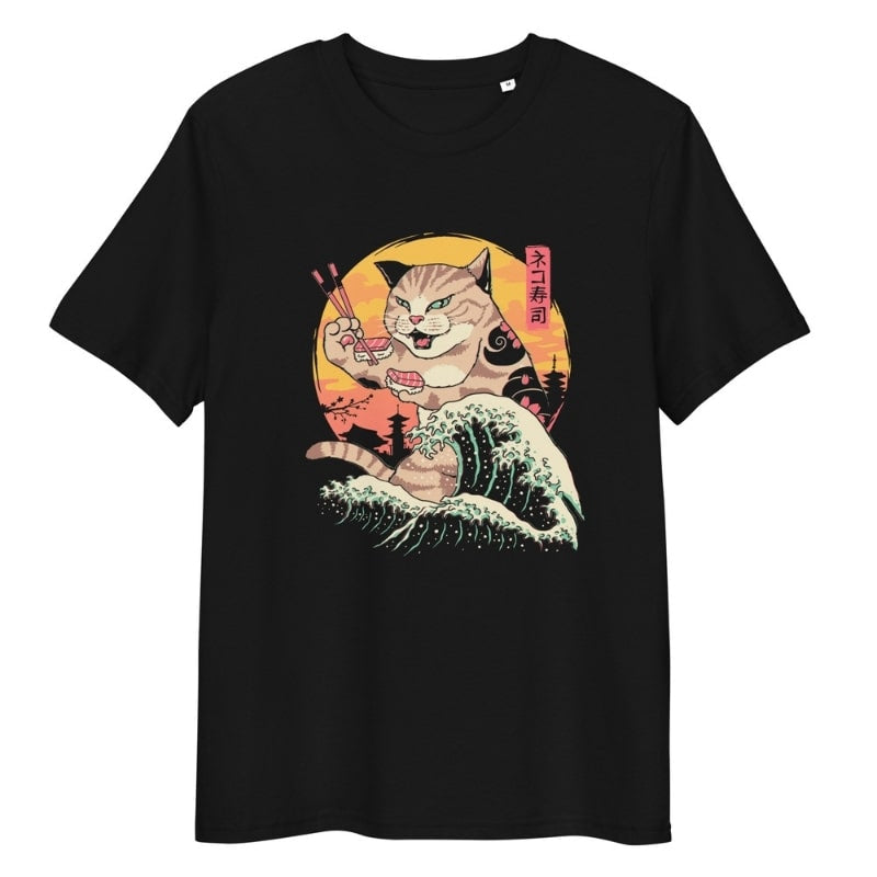 Japońska koszulka Kaiju Neko Sushi S
