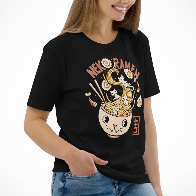Japońska koszulka Neko Ramen