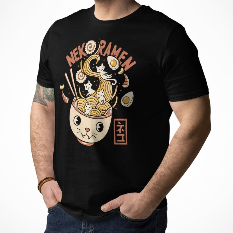 Japońska koszulka Neko Ramen
