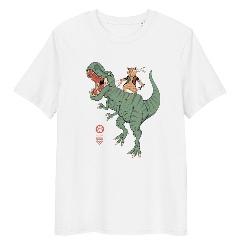 Japońska koszulka Neko T Rex S / Blanc