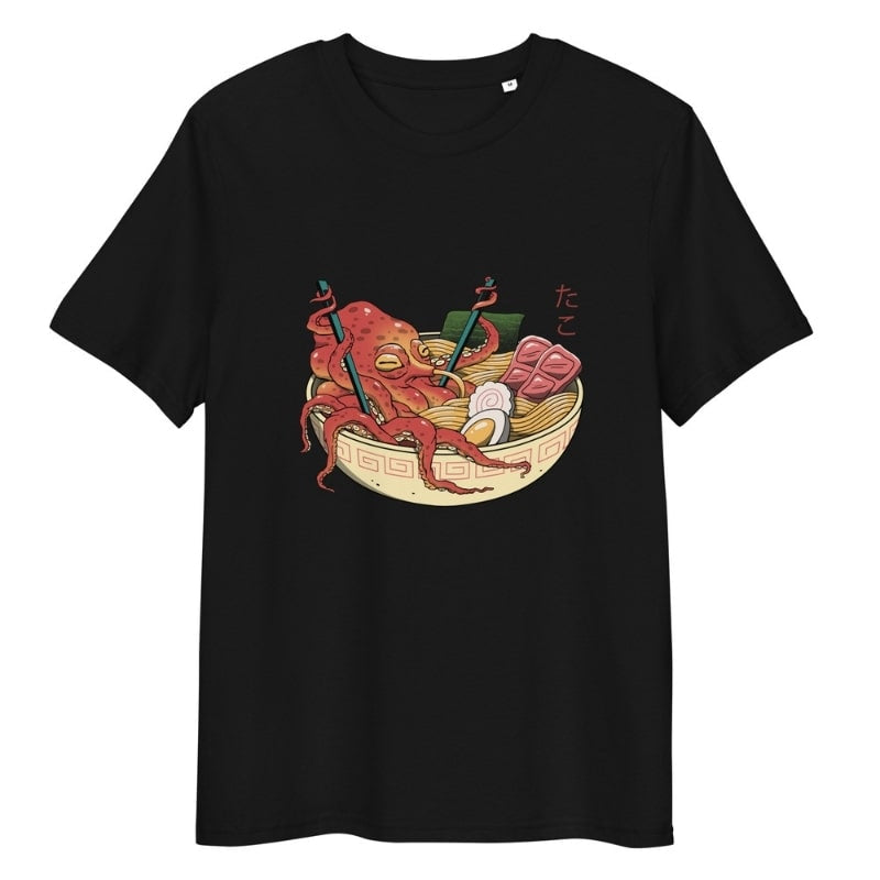 Japońska koszulka Octopus Ramen S / Noir
