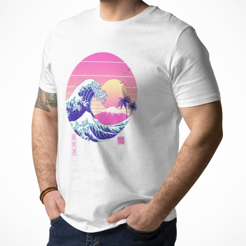 Japońska koszulka The Great VaporWave