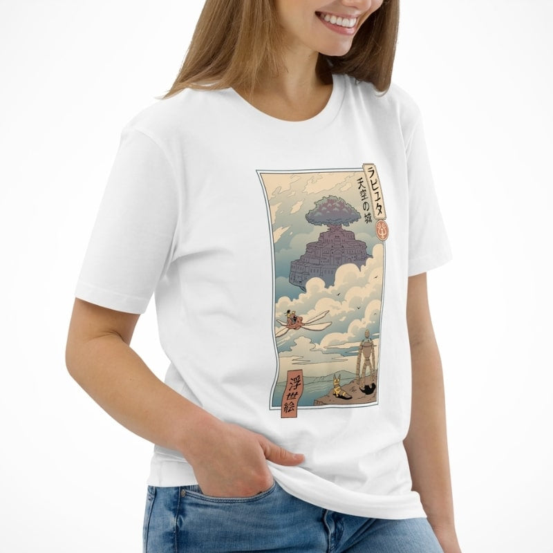 Japońska koszulka Ukiyo e Laputa