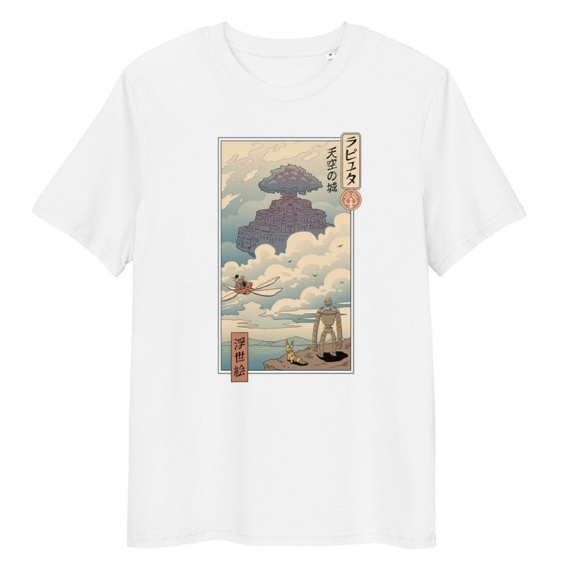 Japońska koszulka Ukiyo e Laputa S / Blanc