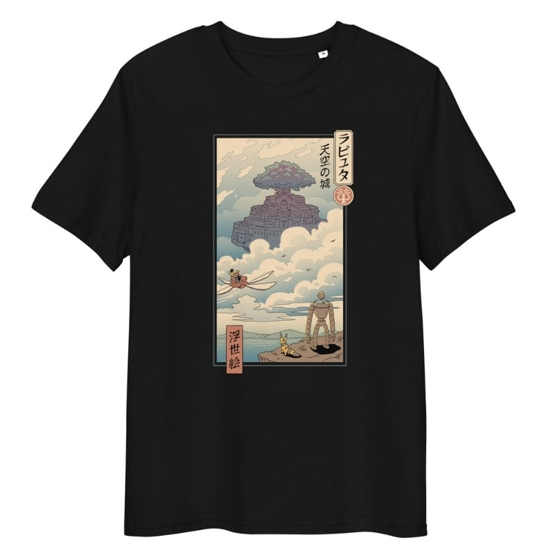 Japońska koszulka Ukiyo e Laputa S / Noir