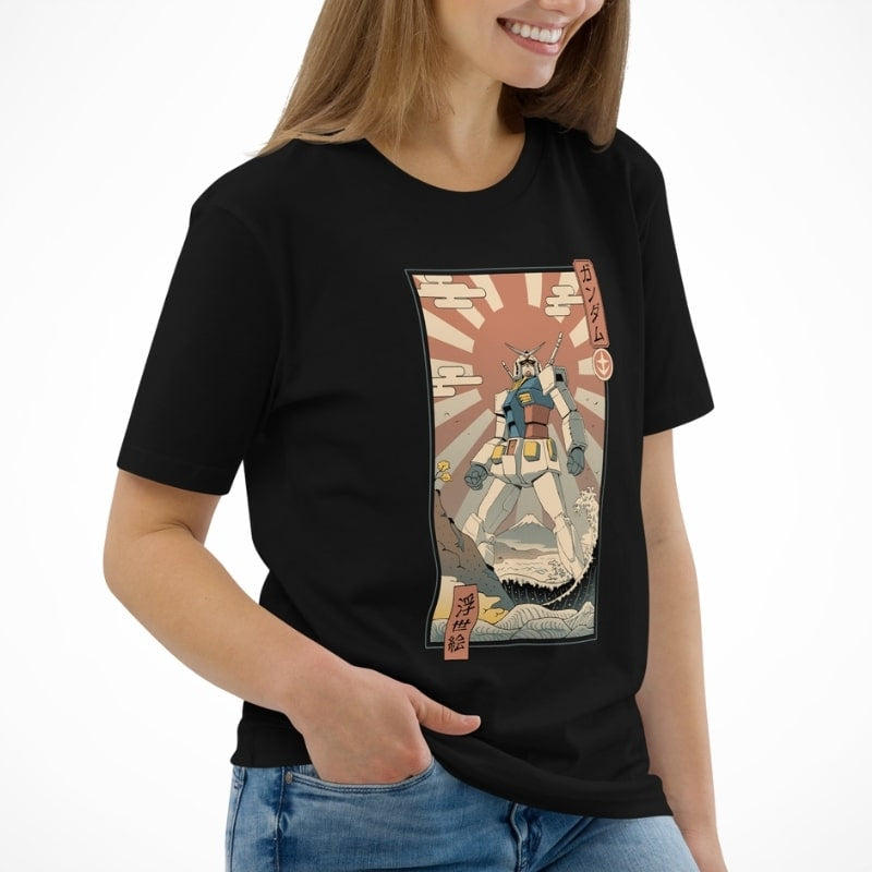 Japońska koszulka Ukiyo e Mecha & Fuji
