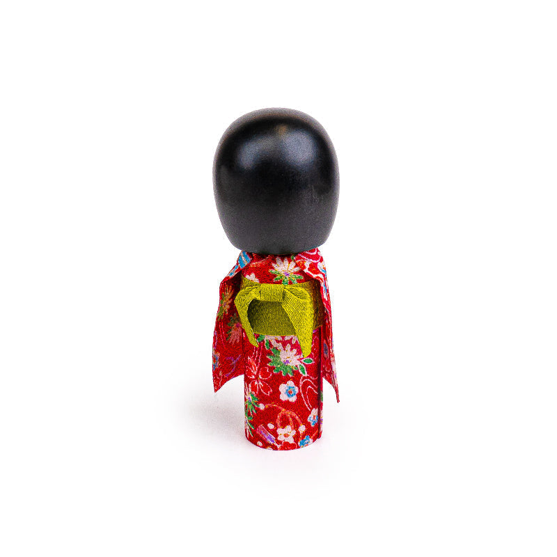 Japońska Laleczka Kokeshi - Egao Różowa