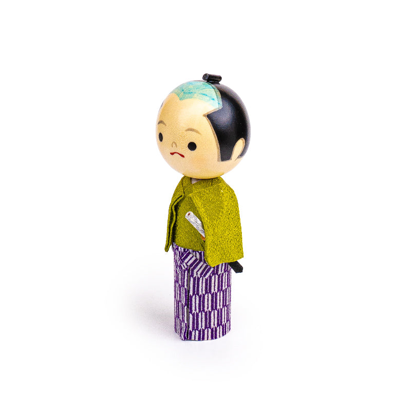 Japońska Laleczka Kokeshi - Młody Samuraj