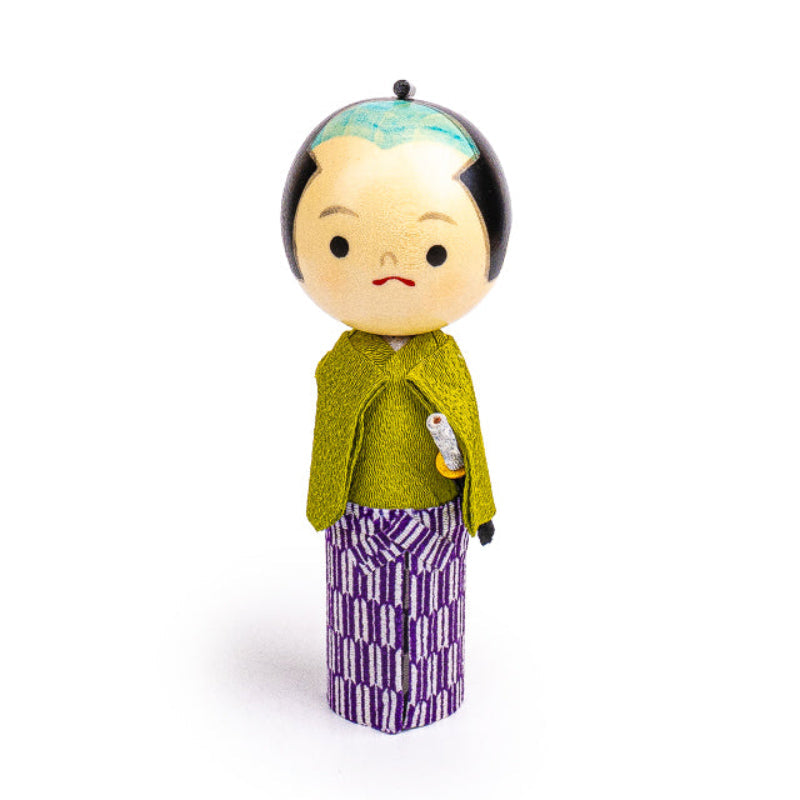 Japońska Laleczka Kokeshi - Młody Samuraj