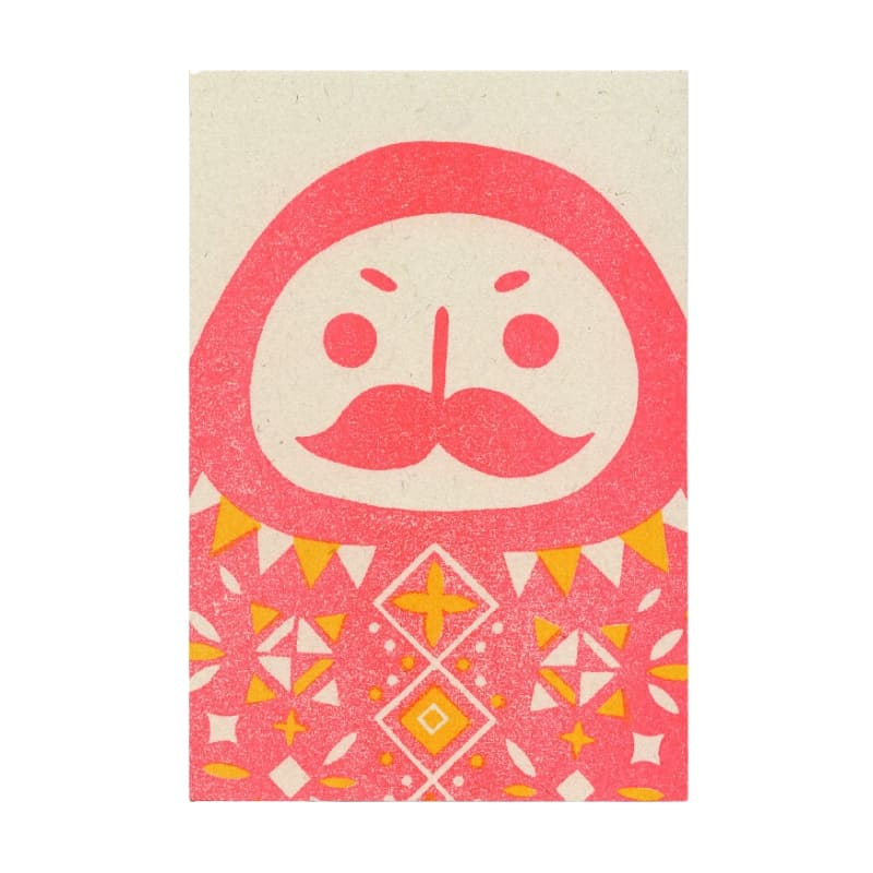 Japońska Pocztówka z grafiką Daruma