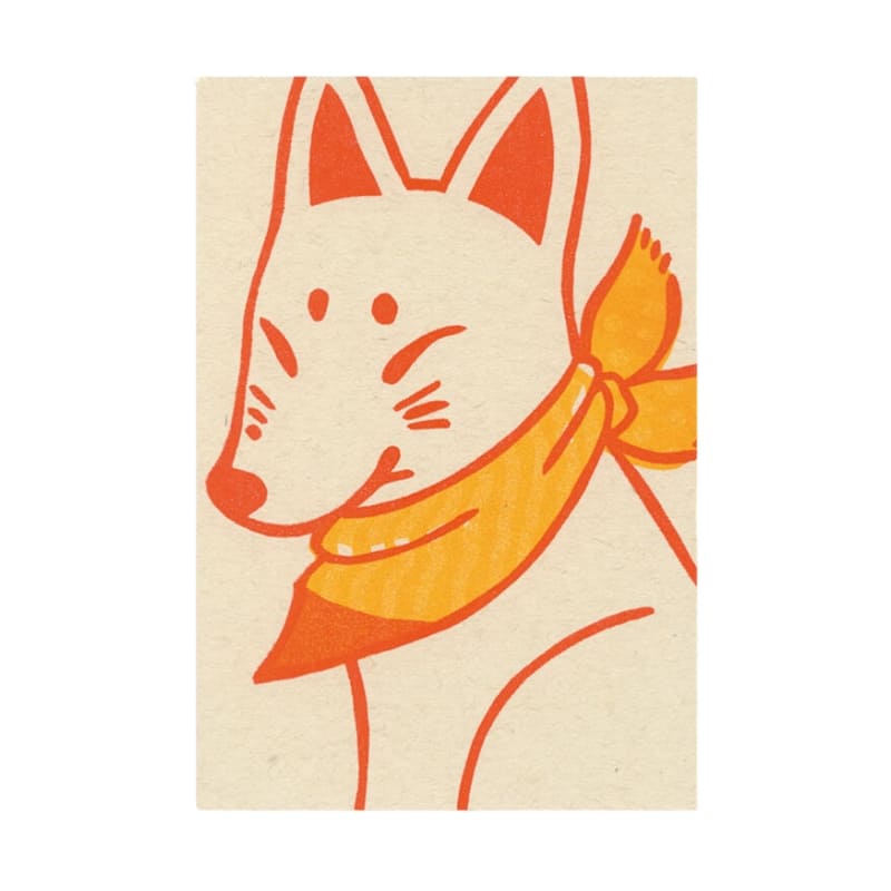 Japońska Pocztówka z grafiką Kitsune