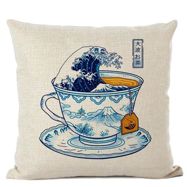 Japońska poszewka na poduszkę The Great Tea