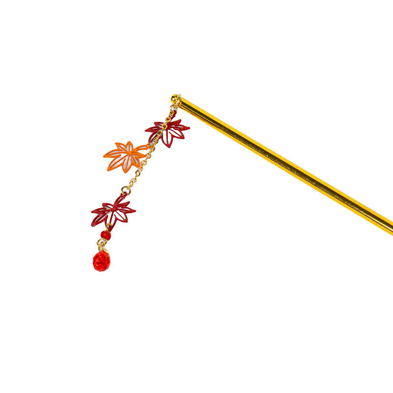 Japońska Spinka do Włosów Kanzashi - Liście Momiji