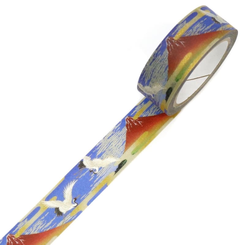Japońska Taśma Washi Tape - Czerwona Fuji i Żuraw
