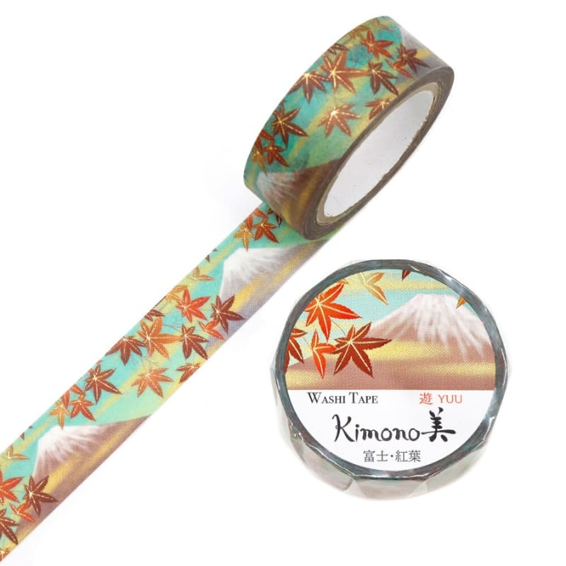 Japońska Taśma Washi Tape - Fuji i Liście Klonu