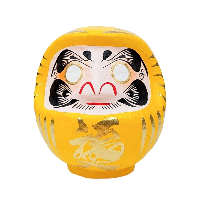Japońska żółta Daruma od 9 do 15 cm