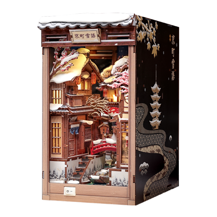 Japoński Book Nook Kyoto Snow Whisper