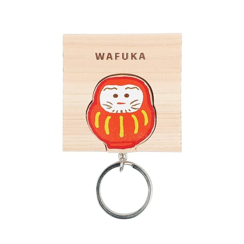 Japoński brelok cyprysowy Daruma